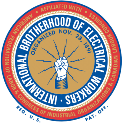 International Brotherhood of Electrical Workers (IBEW) logo